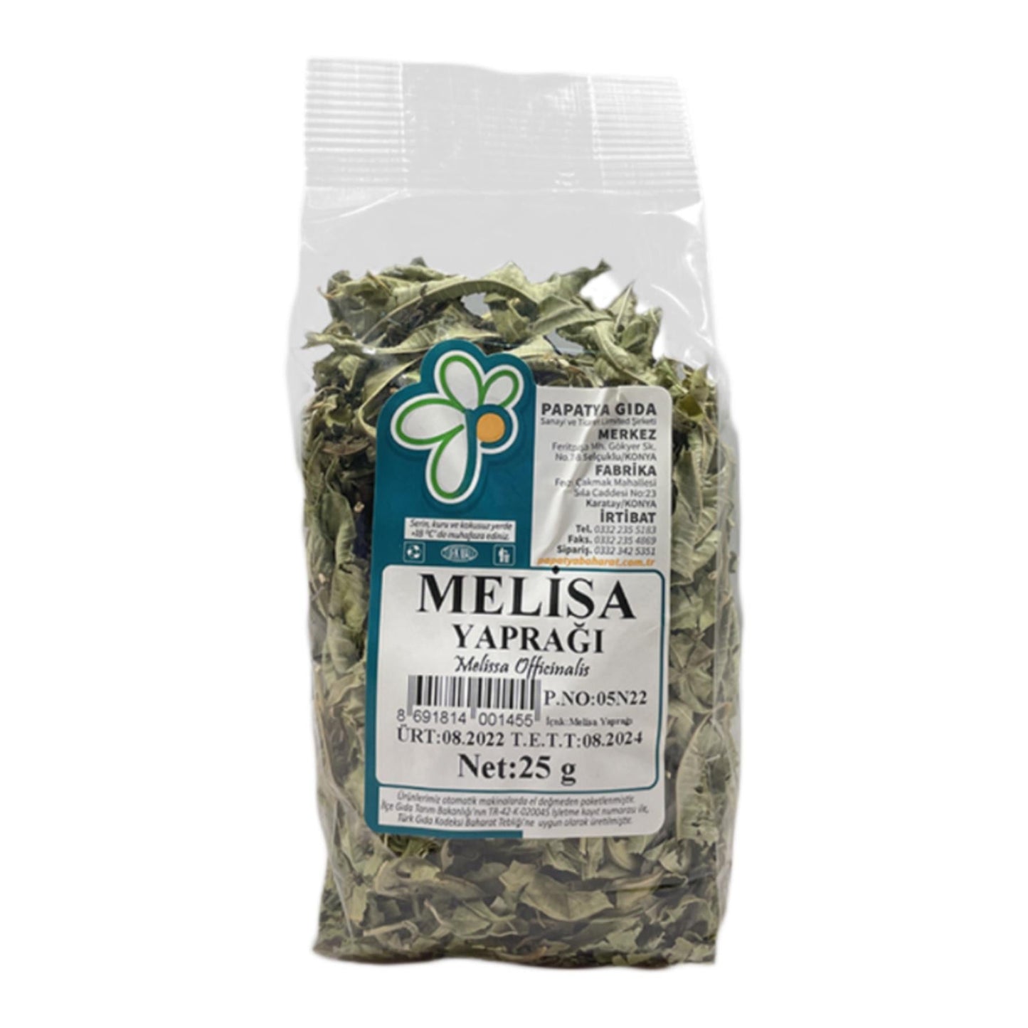 Papatya Gıda Melisa Yaprağı 25 g e