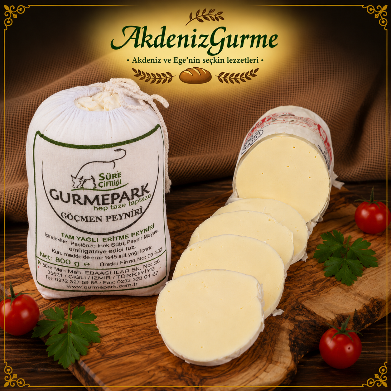 Gurmepark Konya Göçmen Bez Tulum Peyniri Az Tuzlu 800 g