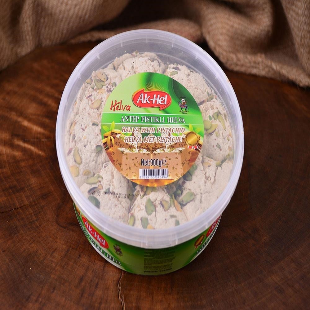 Ak-Hel Antep Fıstıklı Tahin Helvası 900 g e