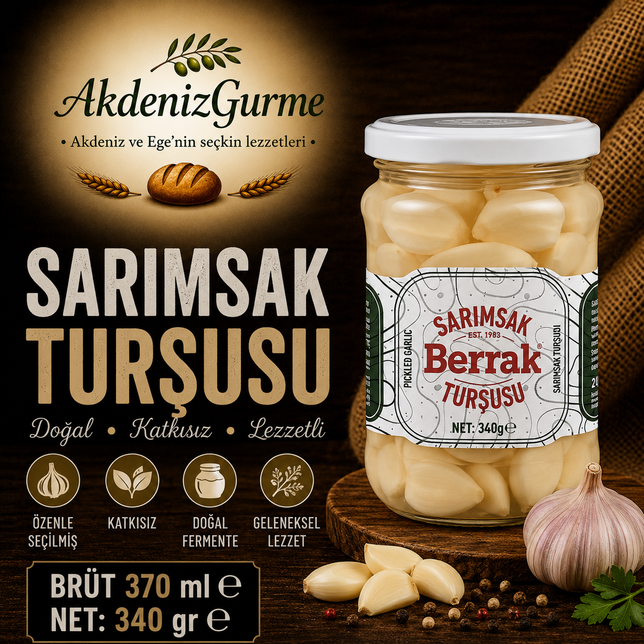 Berrak Sarımsak Turşusu 370 ml