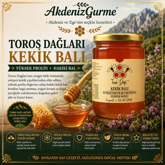 Toros Dağı Kekik Balı Yüksek Prolin Hakiki Bal 860 g e
