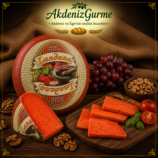 Landana İthal Gouda Peyniri Taze Fesleğenli Kırmızı Gouda 250 g e