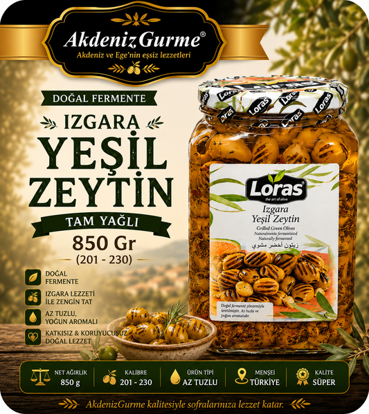 LORAS IZGARA YEŞİL ZEYTİN CAM 850 Gr (201 - 230)