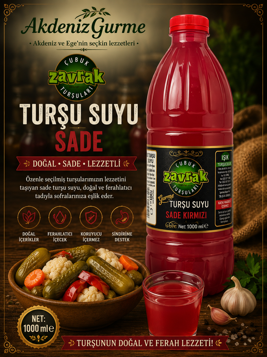 Zavrak Turşu Suyu Sade Kırmızı 1000 ml e