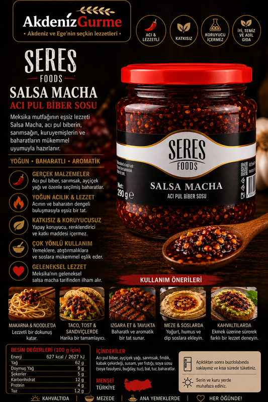 Seres Salsa Macha Acı Pul Biber Sosu 290 g e