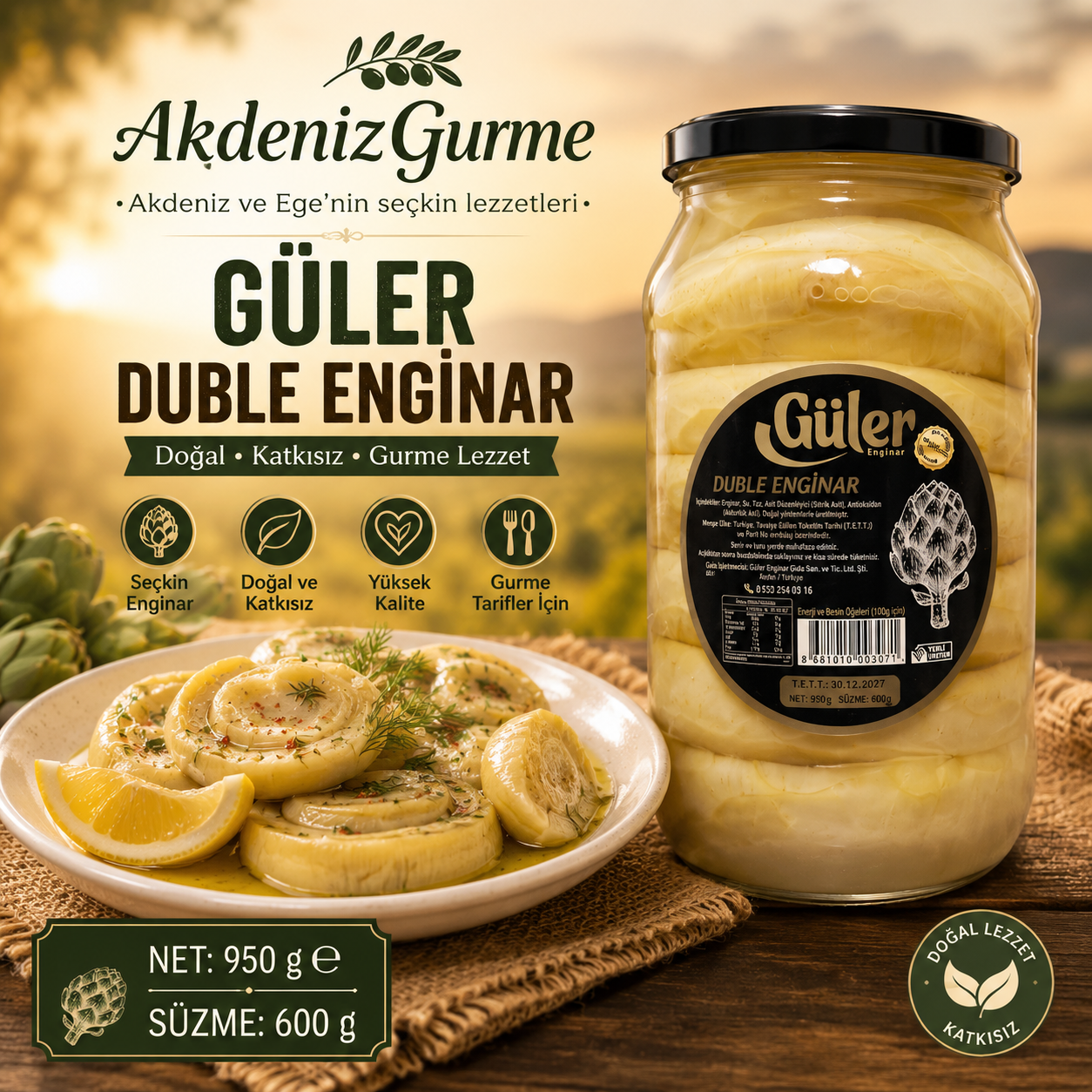 Güler Enginar Duble Enginar 950 g