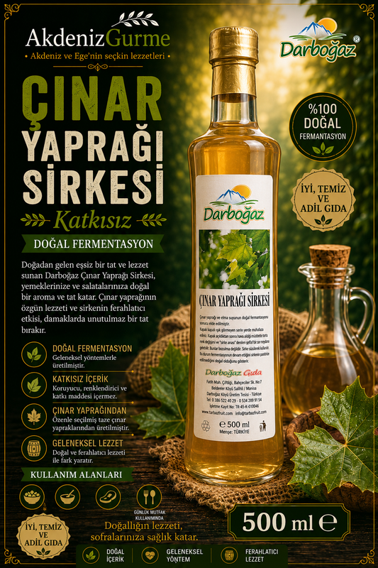 Darboğaz Çınar Yaprağı Sirkesi 500 ml e