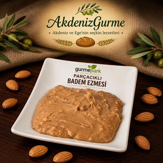 Gurmepark Parçacıklı Badem Ezmesi Dökme Kahvaltılık 1000 g e
