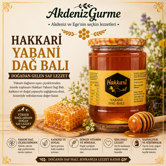 Hakkari Yabani Dağ Balı 850 g e
