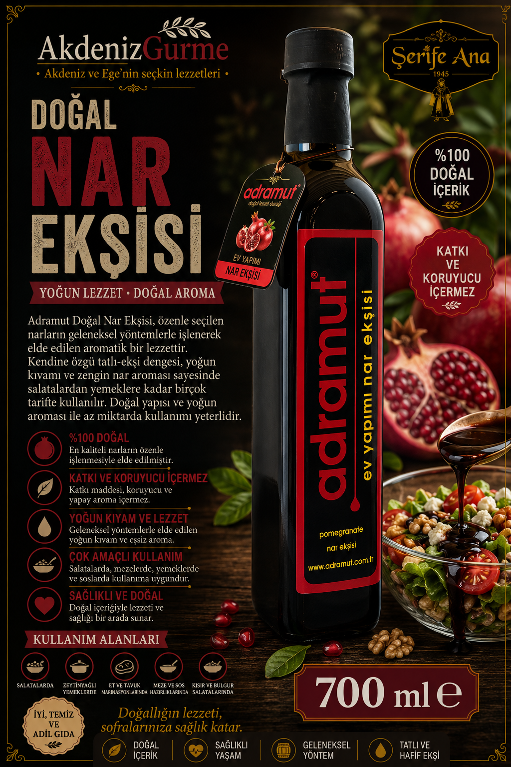 Adramut Doğal Nar Ekşisi 700 ml e