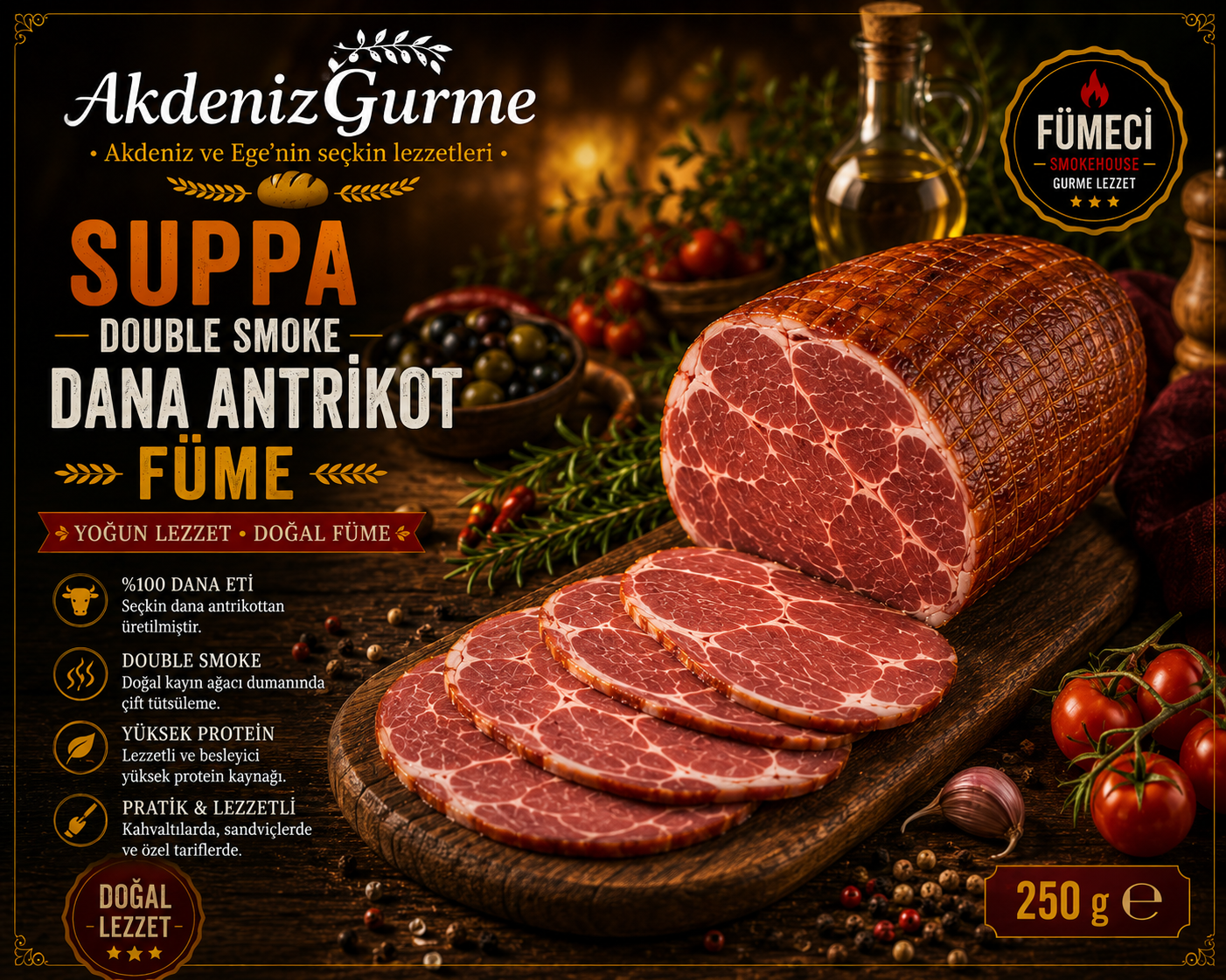 Suppa Double Smoke Dana Antrikot Füme 250 g e