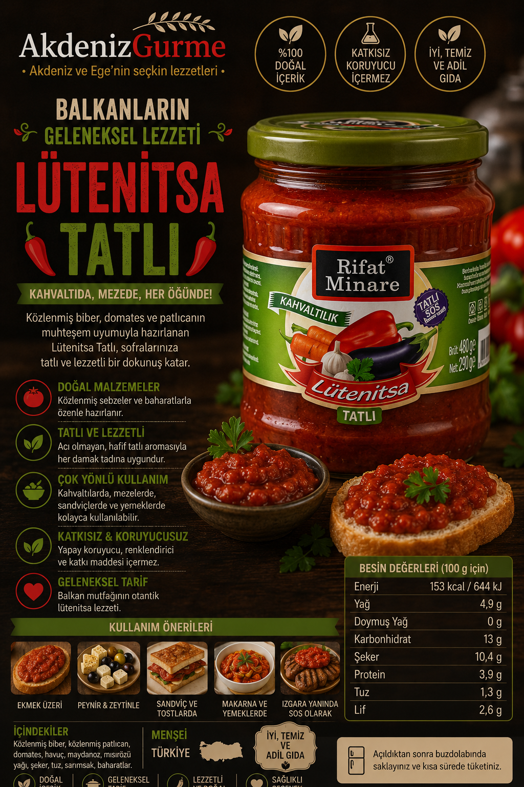 Rifat Minare Lütenitsa Tatlı 290 g e
