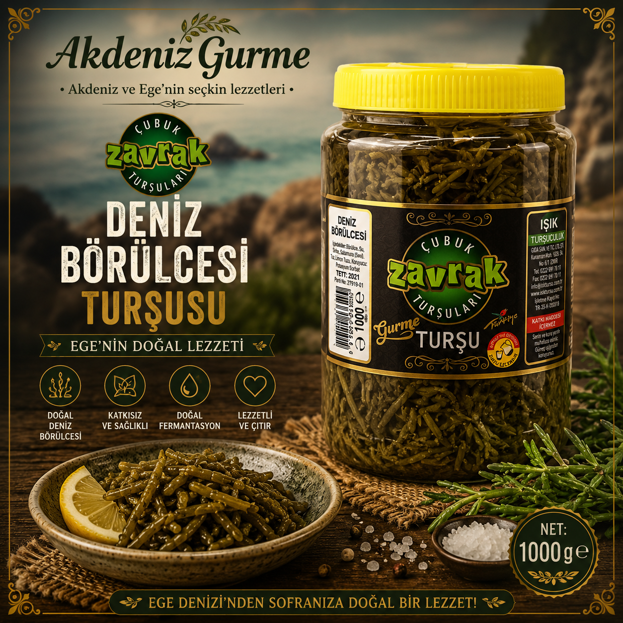 Zavrak Deniz Börülcesi Turşusu 1000 g e