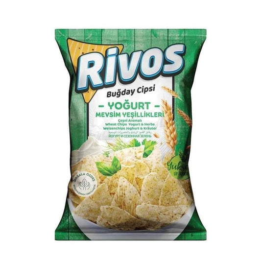 Rivos Yoğurt ve Mevsim Yeşillikleri Buğday Cipsi 56g