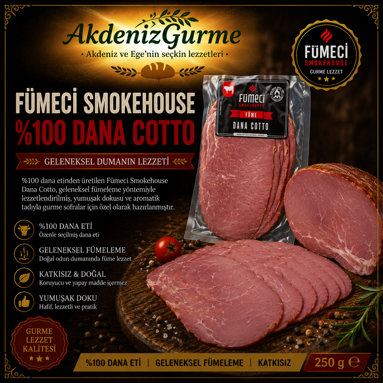 Fümeci Smokehouse %100 Dana Cotto 250 g e