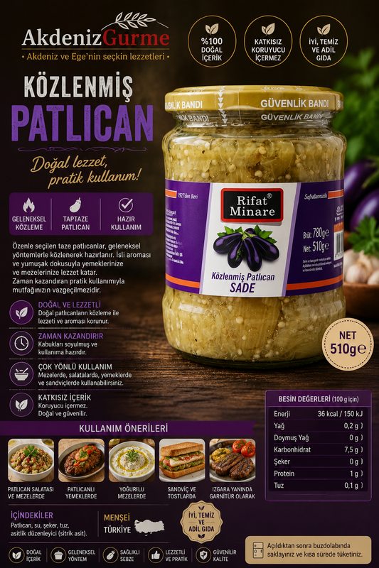Rifat Minare Közlenmiş Patlıcan 510 g e