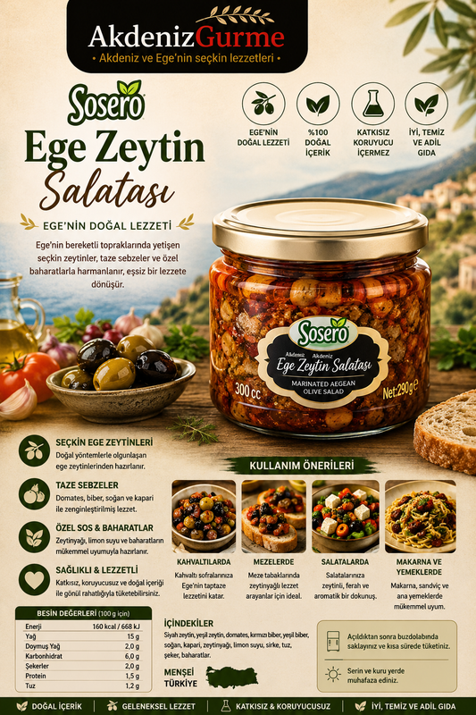 Sosero Ege Zeytin Salatası 290 g e