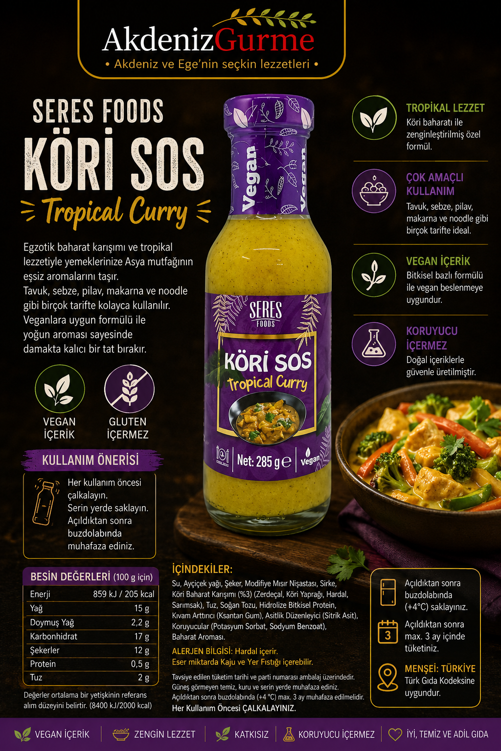 Seres Foods Köri Sos 285 g e