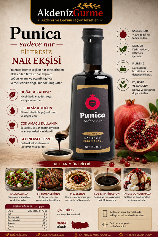 Punica Sadece Nar - Filtresiz Nar Ekşisi 250 ml e