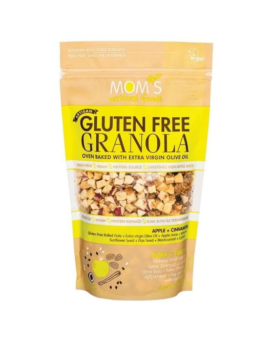 Mom's Natural Foods Glutensiz Granola Elma+Tarçın 300 g e